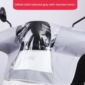 Elektrikli Motosiklet/Bisiklet Yağmur Koruma Örtüsü - Jakarlı Mor-1 - 4