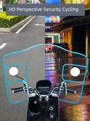 Elektrikli Araç Motosiklet Ön Cam Yağmurluğu - Heiling Kalınlaştırılmış Telefon Cepli + Reflektörlü (50 İpek Kalınlık) - Küçük Boy - 5