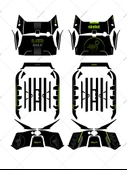 M3 95C Max Motosiklet Tam Koruma Sticker Seti - Siyah + Siyah Saklama Kutusu - 6