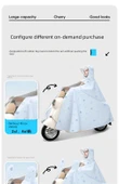 Elektrikli Motosiklet Yağmurluk Panço 4XL Aynalı - Milkshake Ayı - Yükseltilmiş Maske - 11