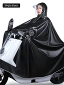 Elektrikli Motosiklet Yağmurluk Panço - 5XL - Mavi - Çift Katmanlı - 2