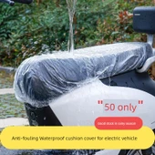 Elektrikli Araç/Motosiklet için Su Geçirmez Plastik Yağmurluk - Ekstra Büyük Kalın Ön (Arka) Kapak 10 Adet - 8