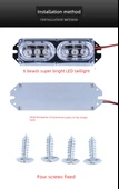 LED Motosiklet Arka Lamba - Kırmızı Çift [12V-80V] - 11