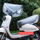 Elektrikli Araç/Motosiklet için Su Geçirmez Plastik Yağmurluk - Ekstra Büyük Kalın Ön (Arka) Kapak 10 Adet - 3