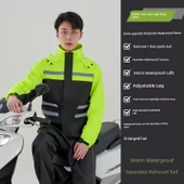 Motosiklet Yağmurluk Takımı - XXXXL Beden - Yeşil - 1
