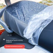 Elektrikli Araç/Motosiklet için Su Geçirmez Plastik Yağmurluk - Ekstra Büyük Kalın Ön (Arka) Kapak 10 Adet - 10