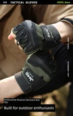 Taktik Yarım Parmak Eldiven - XL - Siyah - 7