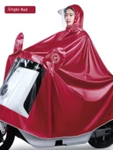 Elektrikli Motosiklet Yağmurluk Panço - 5XL - Mavi - Çift Katmanlı - 4