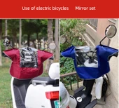 Elektrikli Motosiklet Gösterge Paneli Yağmurluğu - Mavi Kalınlaştırılmış - 8