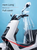 Motosiklet Aküsü Araba Güneş Yağmur Koruma Örtüsü - 5XL - Ultra Şeffaf - Dikiz Aynalı - PVC - 5