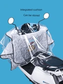 Motosiklet Aküsü Araba Güneş Yağmur Koruma Örtüsü - 5XL - Ultra Şeffaf - Dikiz Aynalı - PVC - 2