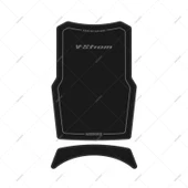 DL250 Kalınlaştırılmış Yakıt Deposu Çizilme Önleyici Sticker - Orta Balıksırtı Gri Minimalist Seiko Kauçuk - 1