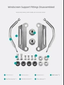 Motosiklet Ön Cam Braketi Aksesuarı Paketi - 4.2 İnce Set - 6