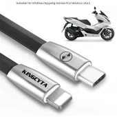 PCX160 Motosiklet Şarj Kablosu - 0.5m - Type-C Huawei/Xiaomi/Oppo/Vivo - 9
