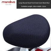 Nötr 3D Mavi Yuvarlak Başlıklı Motosiklet Scooter Katlanır Bisiklet Koltuk Kılıfı - 1