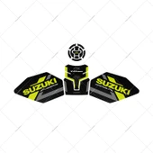 DL250 Kalınlaştırılmış Yakıt Deposu Çizilme Önleyici Sticker - Sarı Gri Kalınlaştırılmış Buzlu - 1