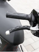Motosiklet Elektrikli Araba Fren Kolu Kılıfı - Silikon Siyah-Kırmızı - 5