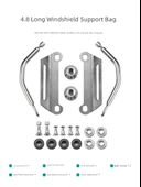 Motosiklet Ön Cam Braketi Aksesuarı - Ayrı Bilyalı Başlık 4.2 - 7