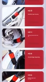 Motosiklet Motor Temizleme Fırçası - 5 Parça Yumuşak Temizleme Fırçası Seti + İki Süet Bez - 10
