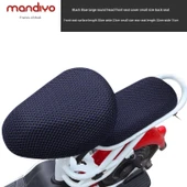 Nötr 3D Mavi Yuvarlak Başlıklı Motosiklet Scooter Katlanır Bisiklet Arka Koltuk Kılıfı - 1