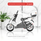 Elektrikli Araba Yağmur Güneş Koruma Örtüsü - Düz Renk Şeffaf - Kalınlaştırılmış thumbnail 1