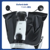 Elektrikli Motosiklet Yağmurluğu - Uzun Oxford Siyah - 1