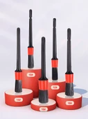 Motosiklet Motor Temizleme Fırçası - 3 Parça Yumuşak Temizleme Fırçası Seti + Süet Bez - 6
