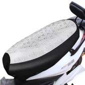 Motosiklet Elektrikli Araba Koltuk Kılıfı - Büyük 61-65 Gümüş Kırmızı Panda Desenli Kalın Deri - 1