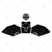 DL250 Kalınlaştırılmış Yakıt Deposu Çizilme Önleyici Sticker - Minimalist Beyaz Kalınlaştırılmış Buzlu Boyama - 1