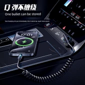 Dirsekli USB Apple 5-14 Carplay Data Kablosu 1.2m - Siyah - 3