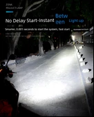 Motosiklet LED Yardımcı Far - 9 LED - Altın Renk - 36W - Beyaz Işık - Klipsli - 11