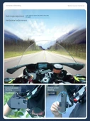 Motosiklet Kask Çene Montaj Telefon Tutucu - Floresan Kelebek Bükülebilir - 6
