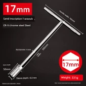 T Tipi Lokma Anahtarı - Kum Krom - 17mm - 1