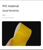 Motosiklet Kaskı Reflektörlü Uyarı Etiketi - 3cm Parlak Floresan Sarı 10 Metre - 10