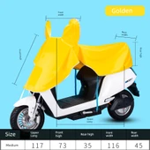 Aynalı Motosiklet Yağmur Güneş Koruma Örtüsü - 5XL - Altın - Orta Boy - 1