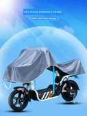Aynalı Motosiklet Yağmur Güneş Koruma Örtüsü - 5XL - Altın - Orta Boy - 2