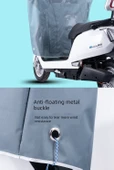 Motosiklet Elektrikli Akü Yağmur Koruma Kılıfı - Küçük Model - Mavi - 10