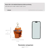 Eşarplı Çanta Charm Kolye Ucu - Limon Sarısı - 11