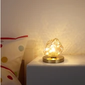 Retro İskandinav Buz Küpü Masa Lambası - Amber +7W Beyaz Işık (Model 2) - 3