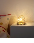 Retro İskandinav Buz Küpü Masa Lambası - Amber +7W Beyaz Işık (Model 2) - 8