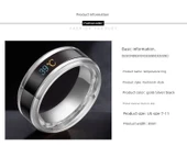 Sıcaklık Hassasiyetli Akıllı Yüzük - Gümüş 59.5mm - 10