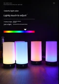Şarj Edilebilir LED Bar Masa Lambası - Sabit Renkli - Şarjlı - Type-C - Model 1 - 9