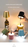 Şarap Şişesi Tasarımlı LED Masa Lambası - Beyaz RGB Demir - USB Şarjlı - Dokunmatik Dimleme - TYPE C - 7