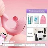 Pembe Yunus LED Gece Lambası - Uzaktan Kumandalı - Paket Hediye Seti thumbnail 1