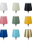 Şarap Şişesi Tasarımlı LED Masa Lambası - Beyaz RGB Demir - USB Şarjlı - Dokunmatik Dimleme - TYPE C - 5