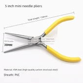 5-İnç Mini Sivri Uçlu Dişli Pense - 8