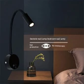 LED Yüzeye Monte Aynalı Okuma Lambası - Düğmeli Gümüş 1W Doğal Işık - 9