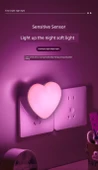 LED Kalp Gece Lambası - Beyaz Işık - 2'li Set - 7