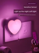 LED Kalp Gece Lambası - Beyaz Işık - 2'li Set - 3