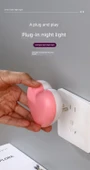 LED Kalp Gece Lambası - Pembe Işık - 2'li Set - 9